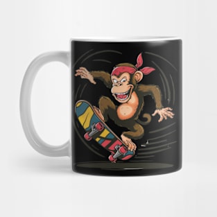 Monkey on a Skateboard Mug